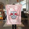 RB Leipzig Printed Flannel Blanket, soft throw for bedroom sofa, washable,soccer fan merchandise, great gift.