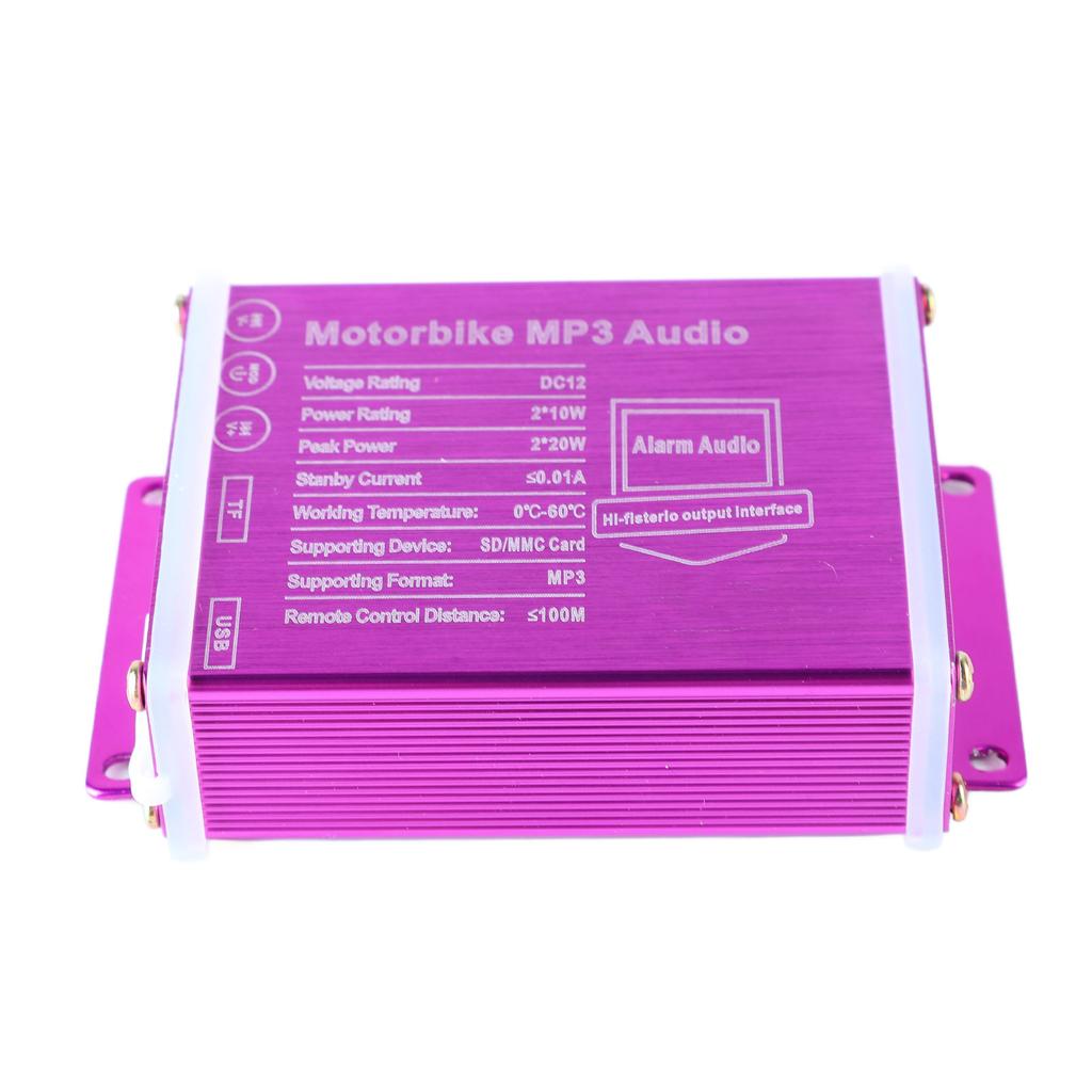 Мотоциклетные сигнализационные динамики Противоугонный звук Радио MP3-плеер Водонепроницаемое FM-радио USB Bluetooth-динамик Система усилителя