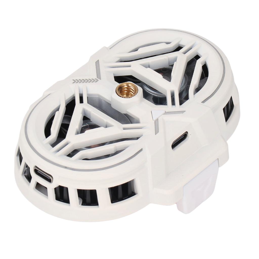 Semiconductor Phone Cooler Dual Core Dual Type C 3 Gears Ultra Quiet Cell Phone Radiator Cooling Fan with RGB Lights