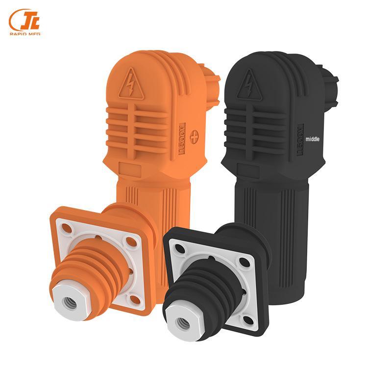 High Voltage Waterproof Energy Storage Quick Connect Terminal (200A/250A/300A) Single Core Elbow Connector