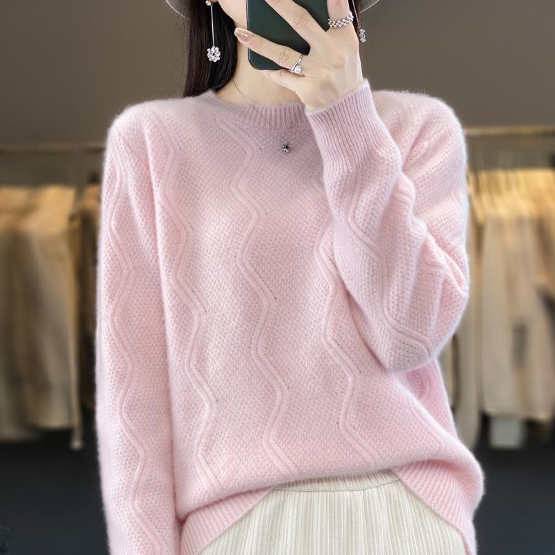 Женский кашемировый свитер Qinghe кашемир 30% кашемир 70% шерсть осенне-зимний кашемировый толстый пуловер мягкий и теплый