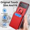 For Samsung Z Flip 4 Zflip4 Fall Protection Business Finger Ring Case For Samsung Galaxy Z Flip 4 5g Flip4 Card Pocket