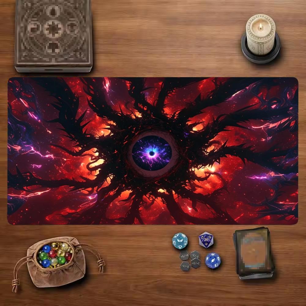 Cosmic Evil Eye Mouse Pad The Magic Gathering Playmat 24"X14" MTG TCG Office Desk Mat for Work Game Laptop Rug Carpet MousePad