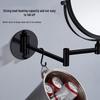 Wall-Mounted Rotating Double-Sided Vanity Mirror with Magnification