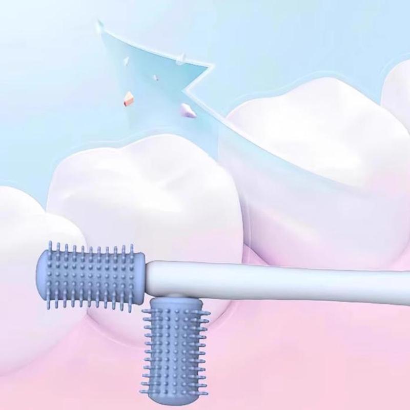 Массажер для зубов и десен с резиновым наконечником и постоянной ручкой для лечения пародонтита и десен