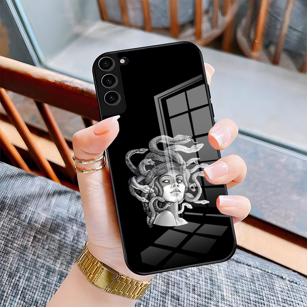 M-Medusa Mythology Phone Case For Samsung S26 S25 Plus S20 S20 Plus S22 Ultra S23 FE S21 Plus S21 Ultra Glass Cover