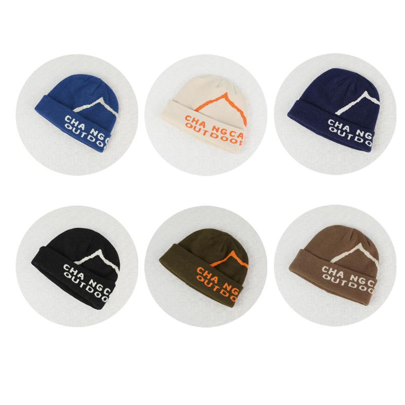 Письмо Вязаная Шерстяная Шапка Зимняя Уличная Велосипедная Альпинистская Теплая Шапка-Пуловер для Женщин