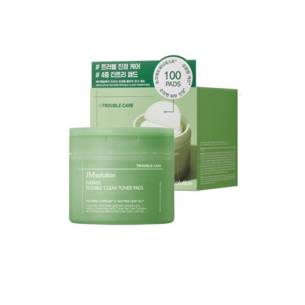 JMsolution Tea Tree Trouble Clear Toner Pad 100 Sheets 170ml 1ea Acne Calming K-Beauty
