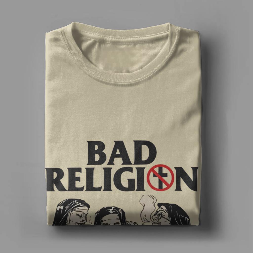 Повседневные футболки Bad Religion для мужчин с круглым вырезом, 100% хлопок, футболки с коротким рукавом, классические топы