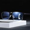 Progressive Multifocus Computer Reading Glasses  Retro Metal Prescription Blue Light Blocking for Men and Women Eyeglasses