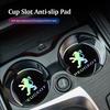Car Water Cup Anti-slip Mat Rubber Anti Noise Coaster For Peugeot 5008 308 408 208 2008 3008 Landtrek Rifter 508 301 108 608 400