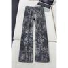 Джинсы с текстурой tie-dye Cleanfit, черно-белые, мужские, дерзкие, красивые, высококачественные, стиранные, камуфляжные брюки, прямой крой, брюки с легкой растяжкой
