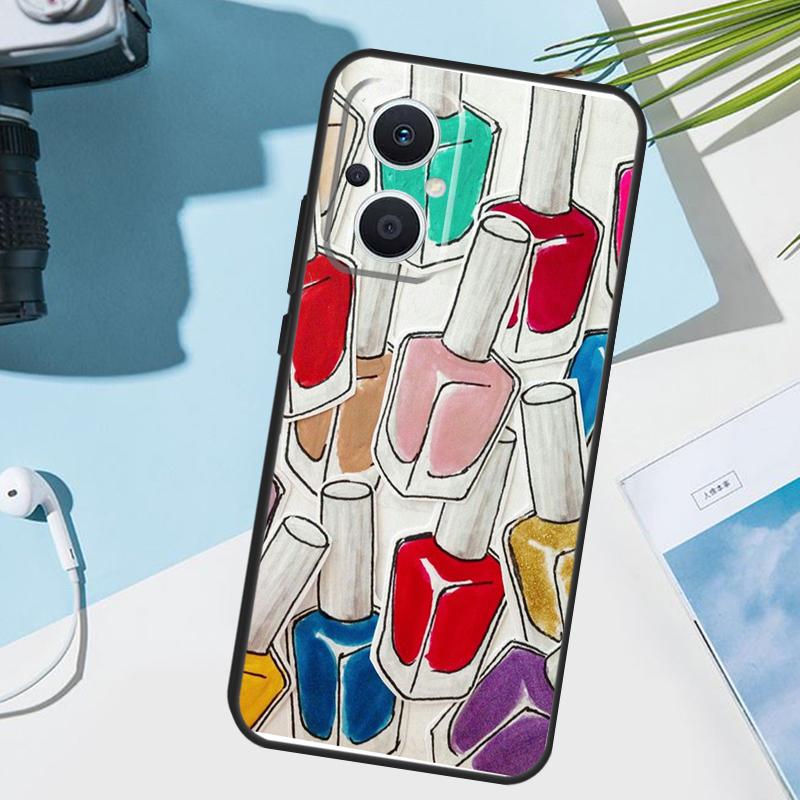 Косметика Чехол-накладка для ногтей Для OPPO Reno 14 Pro 10 11 12 13 14F 13F 12F 11F 7 8 Lite Чехол для OPPO Find X9 X6 X5 X8 Pro