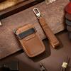 Genuine Leather Car Key Case With Keychain And Chain For Land Rover