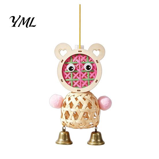 Festival Celebration Lanterns DIY Animal Lantern Kit for Children, Bamboo Weaving Educational Crafts Material Set, Handmade Mid-Autumn Spring