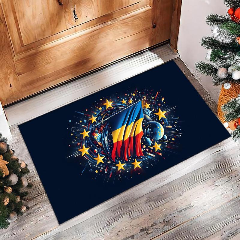 Poland Printed Flannel Area Rug Non Slip Soft Polyester Floor Carpet Indoor Decor Mat for Bedroom Living Room Sofa