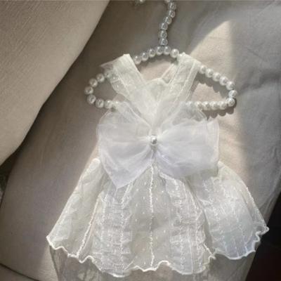 Платье на бретельках Свадебное платье для собаки Тонкая пышная юбка для питомца Новая юбка принцессы для кошки для маленьких собак