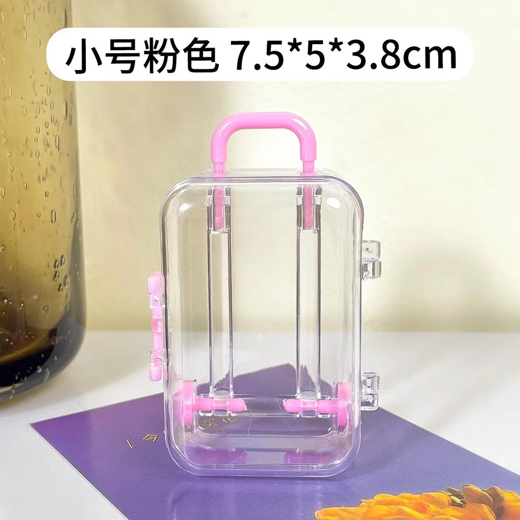 Креативный мини-чемодан, коробка для хранения вещей, простой передвижной чемодан, коробка для хранения ювелирных изделий, настольный органайзер, коробка для конфет