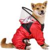 Pet Dog Raincoat Waterproof Pet Raincoat Jacket with Transparent Hat Pet Supplies