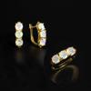 925 Silver Opal Ring Earrings Jewelry Set Natural Gems Fine Jewelry Heart Shape Design 18k Gold Yellow Plating Jewelry for Women