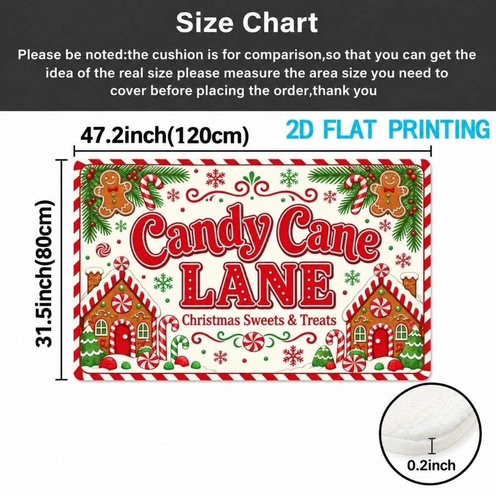 Anti Slip Christmas Printed Door Pads 2D Flat Printing Entrance Welcome Mat Outdoor Decor