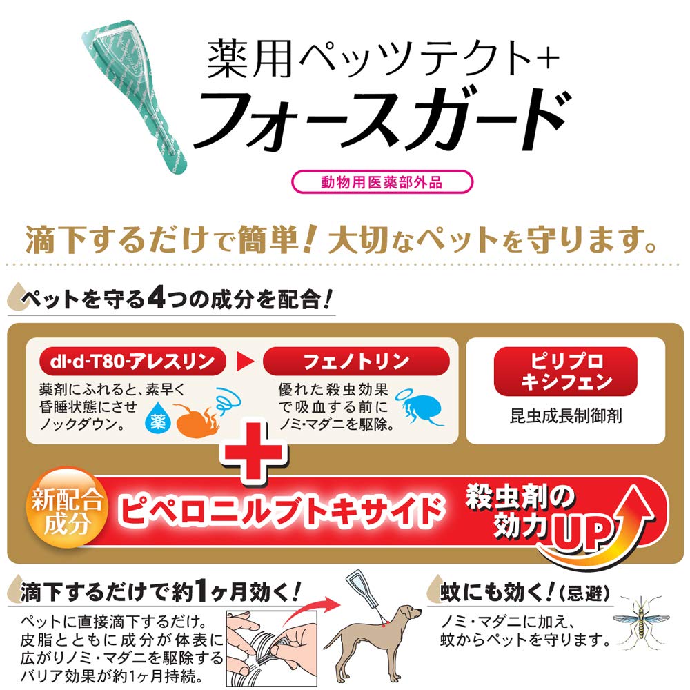 Для Doggyman Medicated Pets Tect Force Guard для больших 3 флакона [квази-лекарства для животных] + собаки,