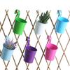 Hanging Planter Pot Metal Bucket Plant Holder Balcony Flowerpot with Detachable Hook