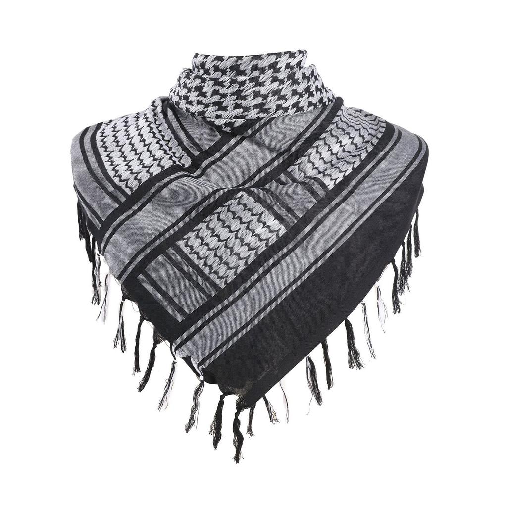 Stylish Shemagh Scarf Soft Jacquard Palestine Arab Shawl for Men Women Lightweight Arabian Dubai Headwrap Desert Scarf