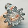 Lotus Crystal Butter Lamp: Silver-Plated European-Style Candlestick for Long-Burning Tribute