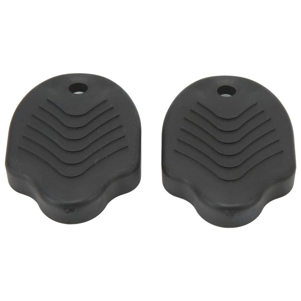 1 Pair Cycling Cleats Cover Rubber Bike Shoe Cleats Protective Cover for Mountain Bike Black