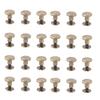 20pcs Flat Head Copper Brass Screws Nuts Nails Rivets Leather Cap Accessory (6.5mm)