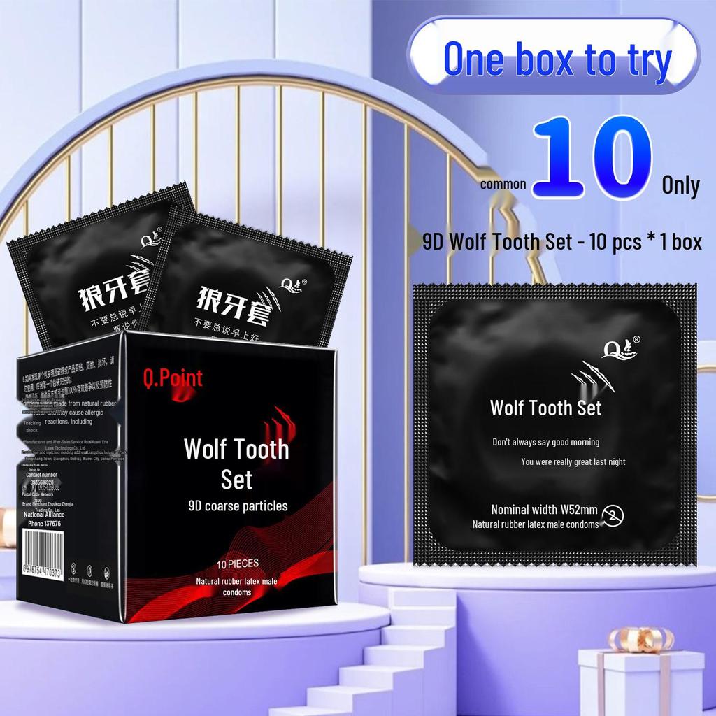 Q-Point Ultra-Thin 001 Long-Lasting Pleasure Delay Condoms with Hyaluronic Acid