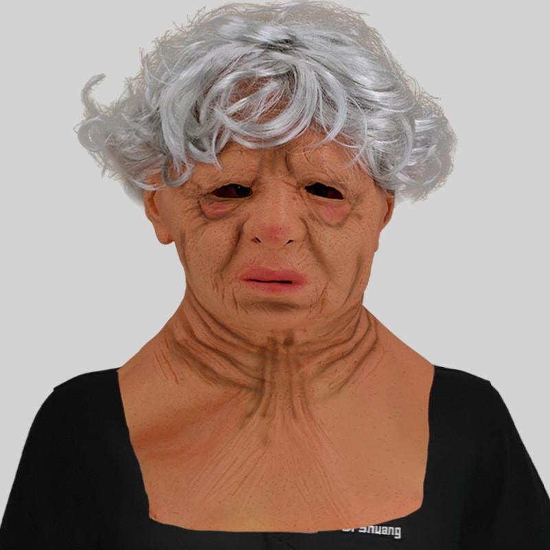 Уморительная латексная маска лысого старика для веселых костюмированных вечеринок и мероприятий на Хэллоуин