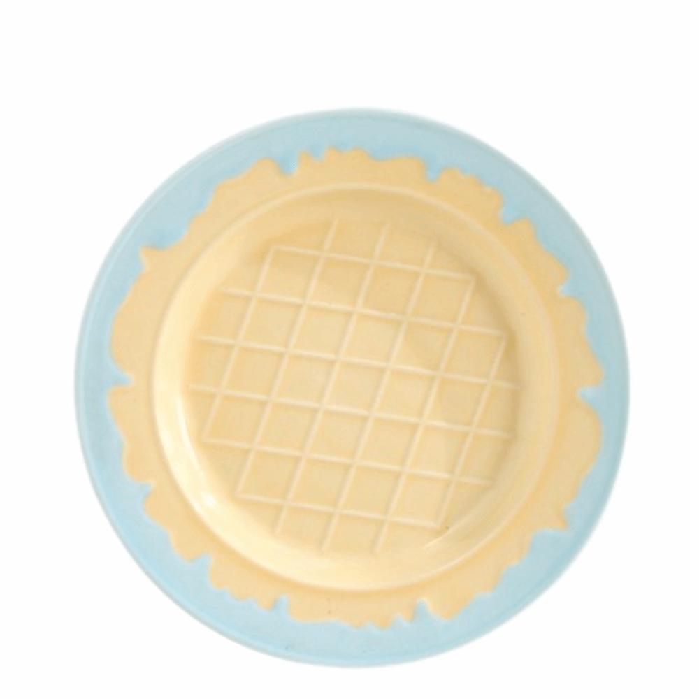 Ice Cream Shaped Ceramic Yogurt Bowl Cream Colored Dining Plate Minimalist Breakfast Plate Cafe