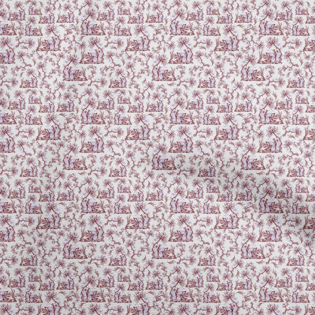 oneOone Cotton Flex Light Pink2 Fabric Toile Fabric For Sewing Printed Craft Fabric By The Yard 40 Inch