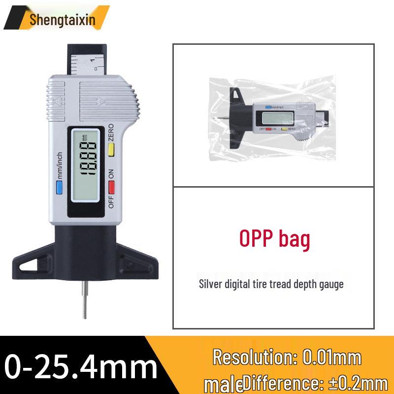 Цифровой штангенциркуль Shengtai Xin 0-25 мм, измеритель глубины протектора