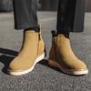 Мужские матовые короткие ботинки Модный минималистичный британский стиль Отдых на природе Вечеринка Прогулка Повседневный деловой офис молодежная обувь