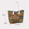 Bohemian Geometric Pattern Tote Bag Large Capacity Daily Shoulder Handbag for Women