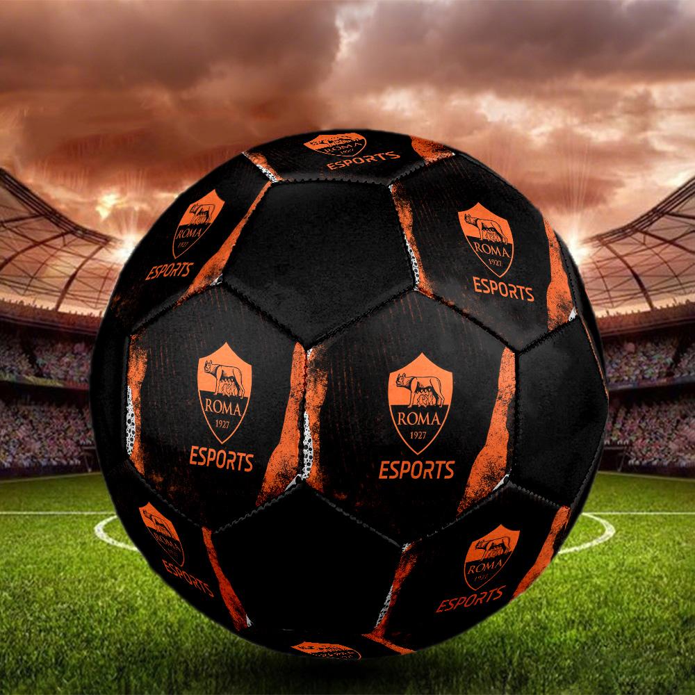 Associazione Sportiva Roma2 Soccer Ball Colorful All Ages Machine Stitched PVC Competition Ready Durable High-Bounce.SIZE5