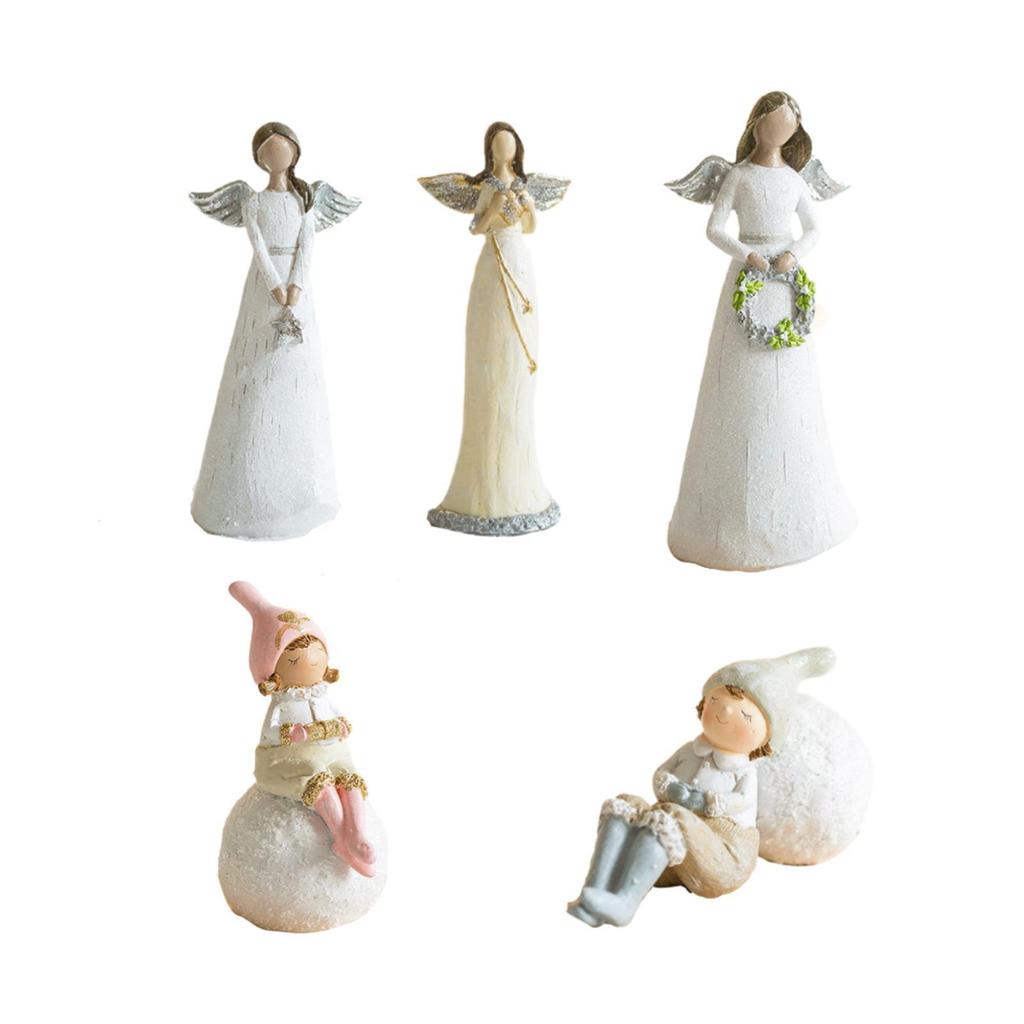 Фигурка ангела, настольное украшение, художественные промыслы, креативная скульптура, рождественское украшение для шкафа, полки, стола, домашнего декора