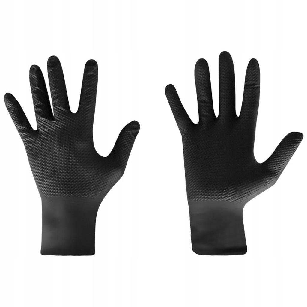 Disposable nitrile gloves black 100 pcs L GRIP very strong Vorstahl