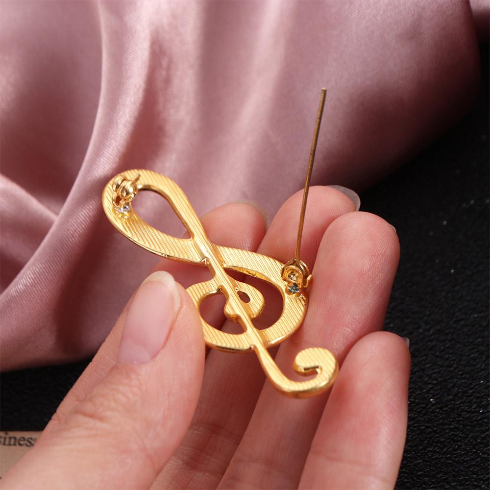 Music Instrument Treble Clef Pins Zinc Zinc Alloy Harp Badge Exquisite G Clef Brooch Backpack Decoration