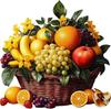 QT2477# Яркая Корзина с Фруктами Самоклеящаяся Виниловая Наклейка, Используется для Окон Автомобиля, Бампера, Ноутбуков, Водонепроницаемые Внешние Автоаксессуары