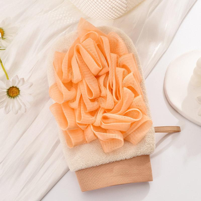 Супермягкая отшелушивающая рукавица для ванны 2 в 1 - безболезненная для кожи, губка, детские и взрослые купальные скраб-перчатки, прочное полотенце для душа