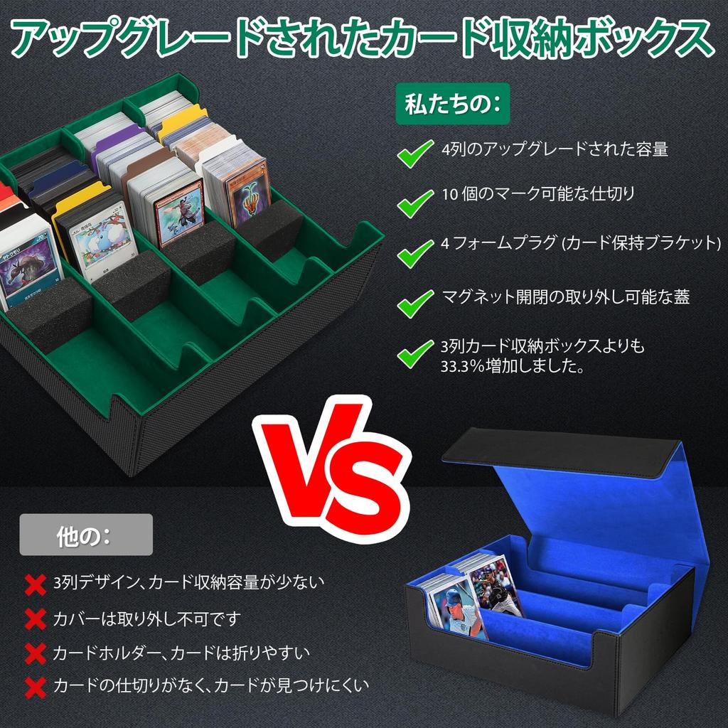 AOBOPLE колода большая 2800 карт горизонтальное хранение 4 PU кожаная карта магнитная карта торговая карта разделенная для стандартной игры совместима с бейсбольными карточками