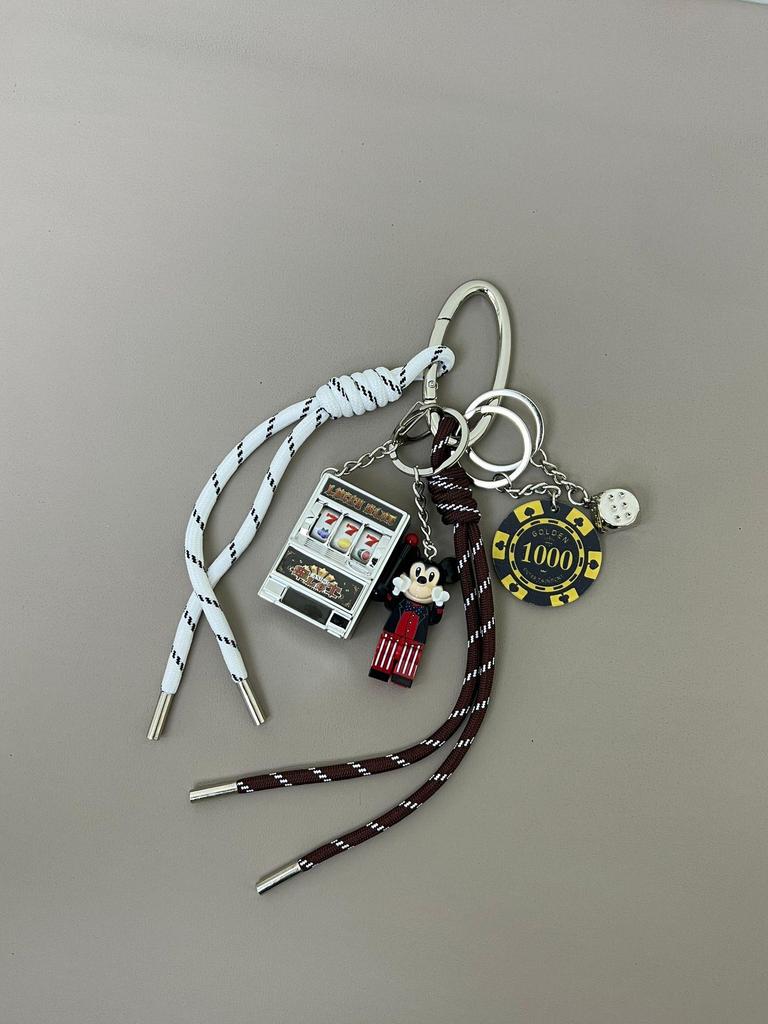 Милый мультяшный брелок-такса: Трендовый DIY Персонализированный Подвеска-шарм из веревки
