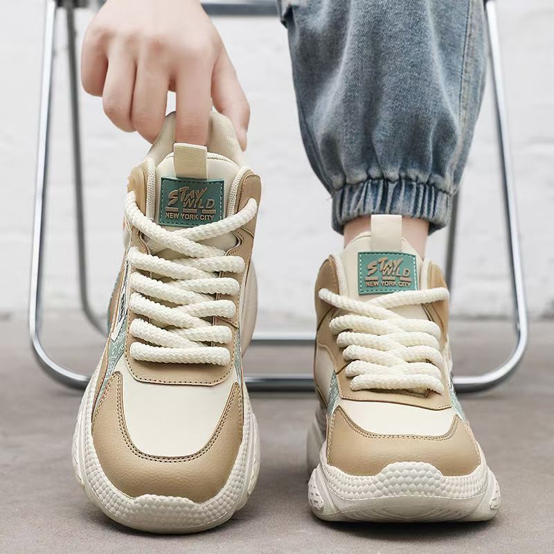 Новые спортивные одноботиночные туфли высокие баскетбольные кроссовки подростковые беговые папины кроссовки на платформе повседневные