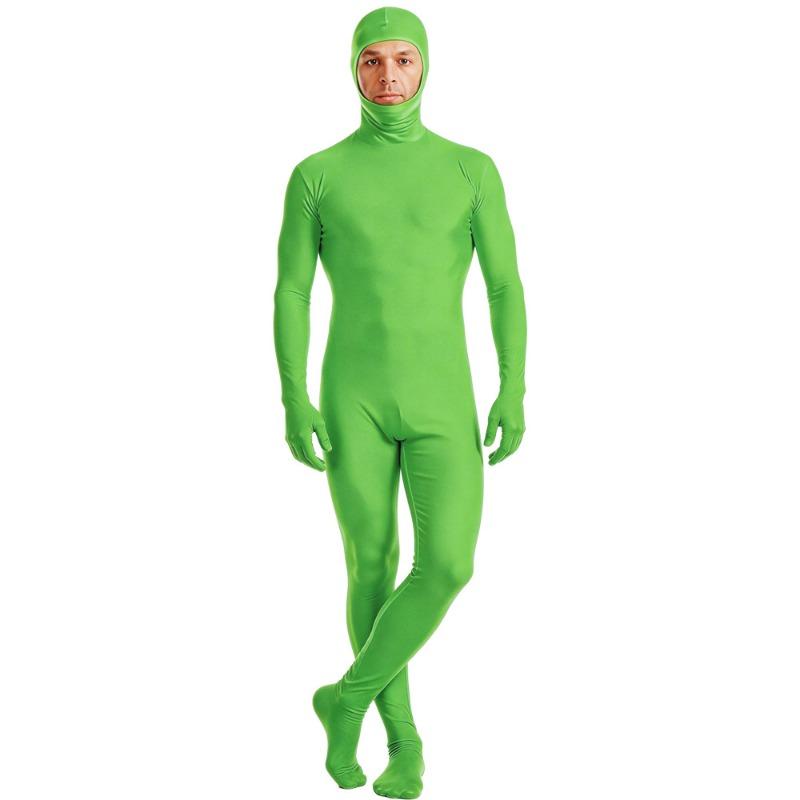 Однотонный костюм-невидимка Zentai, полностью закрывающий тело, обтягивающий комбинезон, костюм для косплея, взрослый, лайкра, эластичный, с закрытым лицом, для сценических выступлений