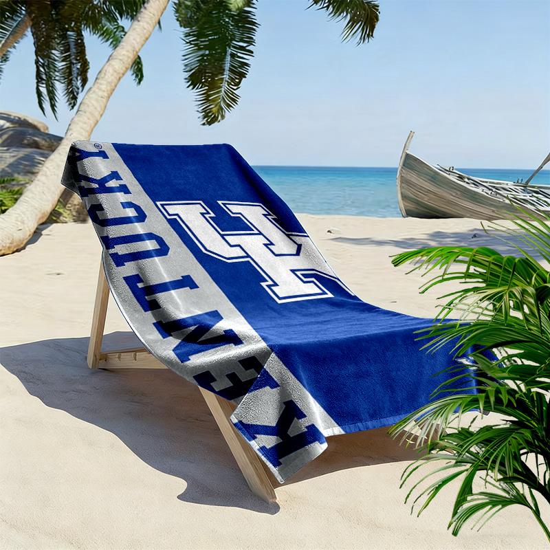 Kentucky Wildcats Print Beach Towel, Large Soft Quick Dry Towel for Beach Camping Swimming