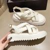 Platform Sandals Women's Korean Casual Flat Beach Shoes Female Sport Thick Sole Fashion Women's Shoes Sandalias 2024